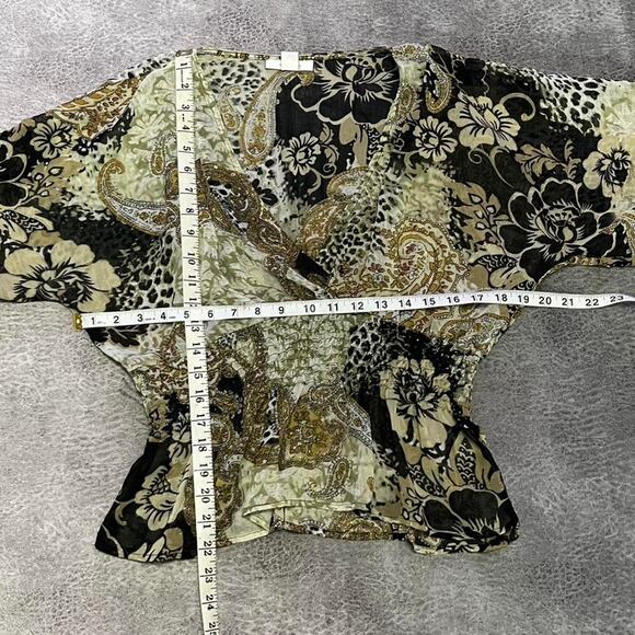 Dressbarn 2000s print boho blouse - Picture 4 of 7